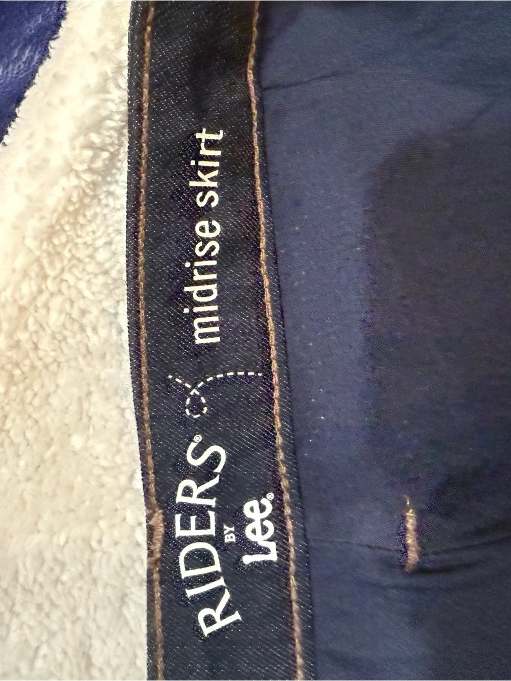 Lee Riders Midrise Skirt Blue Denim